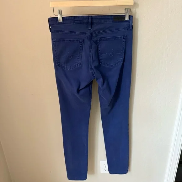 AG Adriano Goldschmidt Prima Cigarette Mid-Rise Stretch Sateen Jeans Royal Blue - Picture 9 of 15